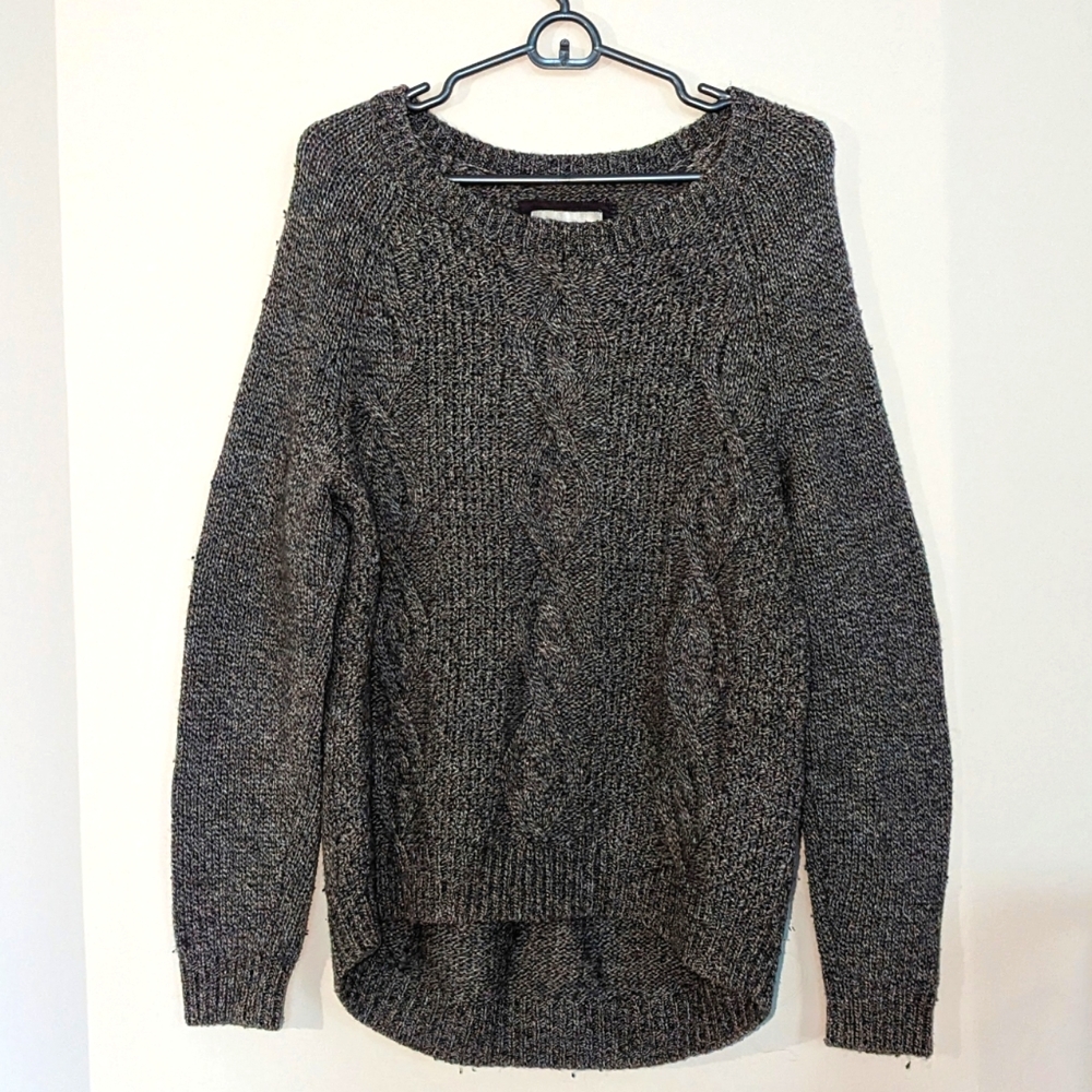 H&M L.O.G.G. Cable-knit Drop Shoulder Sweater